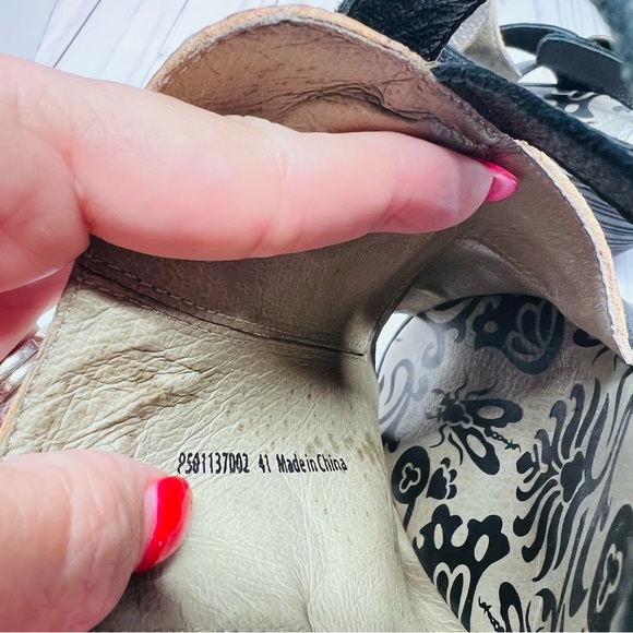 Fly London Wena Silver and Black Slingback Mules Size 41 - Picture 11 of 13